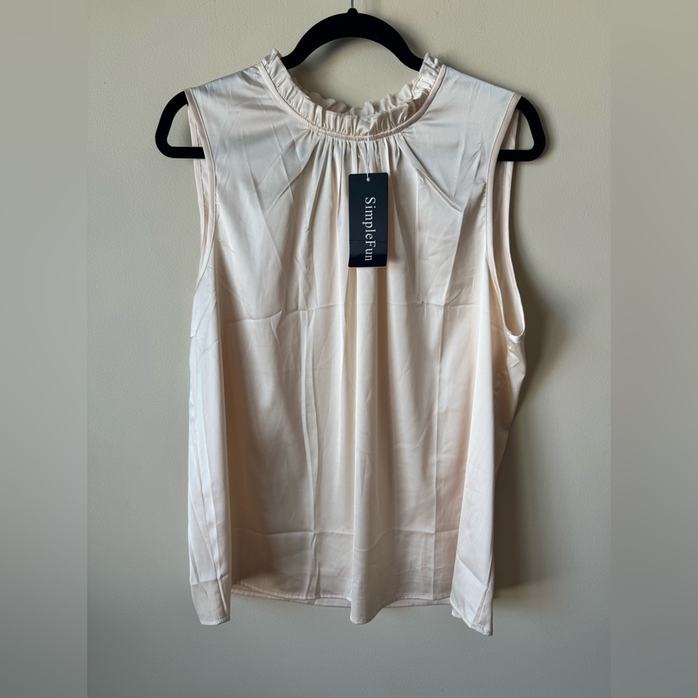 Simple Fun  Women's Elegant Cream Blouse